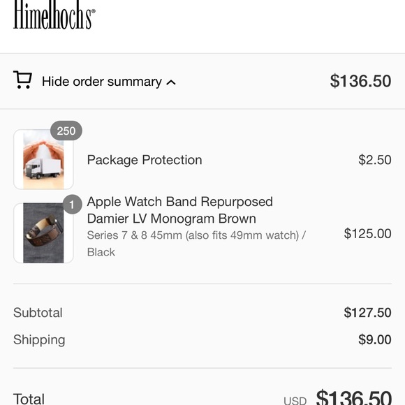 LV repurposed Apple Watchband - Picture 2 of 5